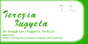 terezia kugyela business card